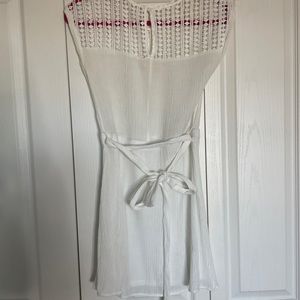 White linen dress